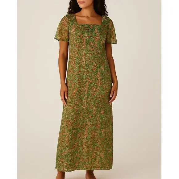 Vintage Liberty House by Tropicana Hawaii Floral Maxi Dress Women’s Size 12 - Picture 1 of 6